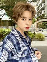 ギークス(GEEKS) 【GEEKS渋谷】ハンサムショート/襟足短め/ミルクベージュ/冬ヘア