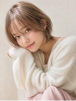 フルショウ アシヤ(FURUSHO ASHIYA) シースルーバングベリーショートミルクティーベージュ
