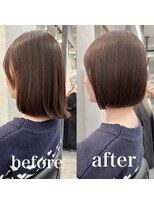 ヘアサロン ドットプラス 町田店(dot. plus) 【市井友佳子】まとまるボブ/ダークブルー/デジタルパーマ/町田