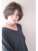 《Lian畠山》ネイビーアッシュのエアリーショートボブ