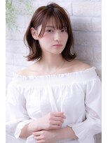 ヘアーアートシフォン 川口東口店(hair art chiffon)&nbsp;ダークアッシュ/似合わせカット/ミディアムレイヤーカット