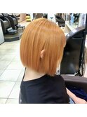 切りっぱなしボブ×ココアベージュ イメチェン
