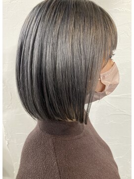 マイレ(maile) 切りっぱなしボブ/シルバー/外国人風