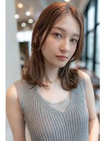 オースティン 登戸向ケ丘遊園(AUSTIN)&nbsp;大人かわいい前髪セシルカットココアブラウンフリンジウェーブ