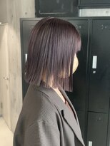 アンダーバーホワイト 京橋店(_WHITE)&nbsp;切りっぱなしボブ×ピンクラベンダー