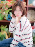 大人可愛い小顔前下がりセンター分けボブc5戸田公園20代30代40代
