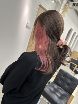 ヴィンスジオ 岐阜駅南(vince gio) インナーカラー / ピンクパープル /ブリーチ2回 /髪質改善