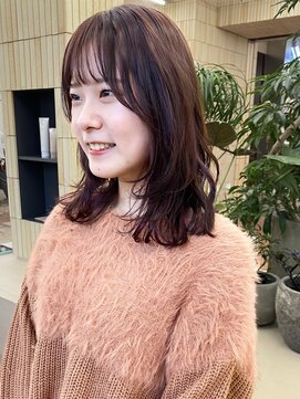 パークレーン アイス イヴェン(park lane ICI yeven) レイヤーカット ブラウンカラー 前髪 顔まわりカット 矢場町