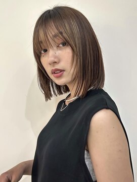 ニューヨークニューヨーク イオンスタイル東淀川店(NYNY) 切りっぱなしボブ顔周りレイヤーカット【 大阪 上新庄】