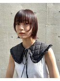 ◎ボブウルフメルティーカラー似合わせカットウェーブミディアム