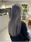 white gray balayage