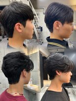サイン メンズ 表参道(SIGN men's)&nbsp;フェザーパーマダウンパーマニュアンスパーマセンターパート