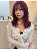 韓国ヘア/レイヤースタイル/レイヤーカット/グレージュ/20代人気