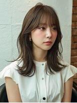 レリーボンズ 夙川(Rely Bonds)&nbsp;韓国風フェイスレイヤーミディ×オリーブカラー【夙川/苦楽園】