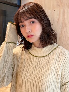 ラフ フロム ガーデン(Laf from GARDEN) ボブ/小顔/顔周りカット/透明感カラー/ベージュ