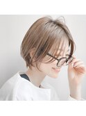 ショートボブレイヤーボブフェイスレイヤー透明感カラー北千住