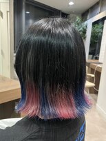 アウラ(AURA)&nbsp;ピンクカラーブルーカラーデザインカラーケアブリーチカラー