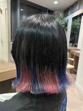 アウラ(AURA) ピンクカラーブルーカラーデザインカラーケアブリーチカラー