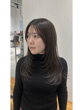 ビューバイネオリーブ 用賀店(Beau'r by neolive) ミディアムハッシュカットグレージュデザインカラー［用賀］