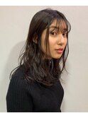 斜めバングふわくしゅカールショート