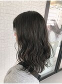 オリーブアッシュ×波ウェーブ