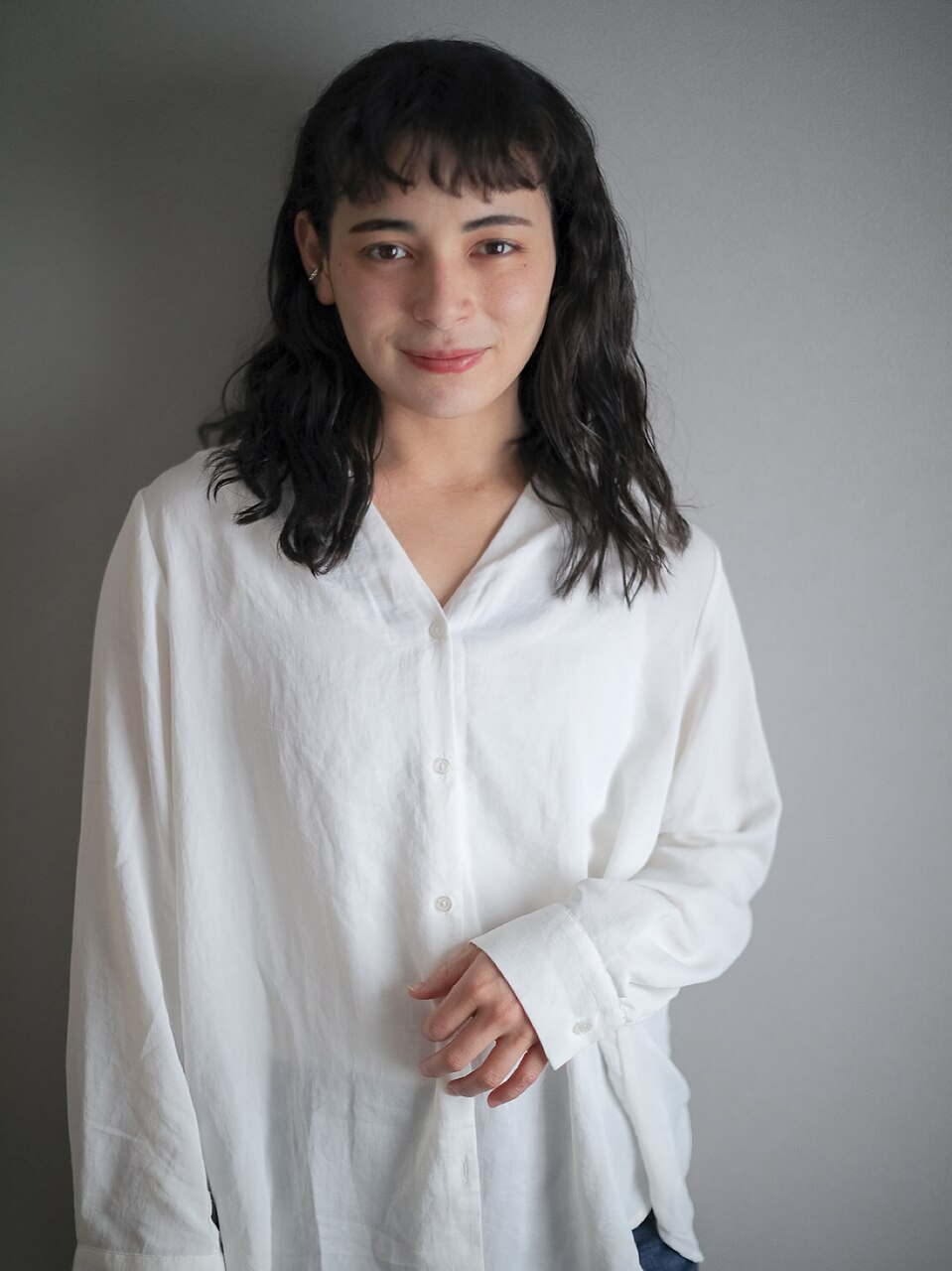 ルーズウェーブ×鎖骨下ミディ