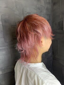 ヘアサロンM 新宿 デザインカラー/厚めバング/ローライト/スリークボブ