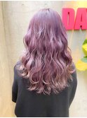 パープルピンクベージュカラー☆ロングカット