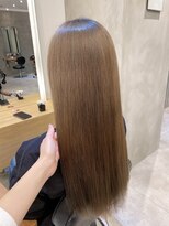 小顔オリーブカラーボブルフハイライトカラークールショート
