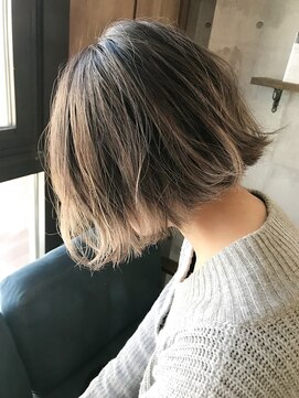 ミルク(MILK) #切りっぱなしボブ#ハイライト#インナーカラー#アッシュ#小顔