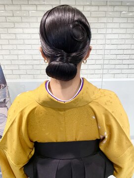 トルネード(TORNADO) 卒業式 成人式 振袖 袴 着付けヘアセット 金箔 水引 シニヨンM44