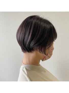 ファースト 泉中央店(first) ステップボーンカット/パープルブラック/20代30代40代