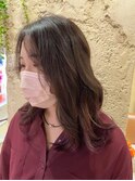 韓国風　グラデーション　ラズベリーピンク　くびれヘア