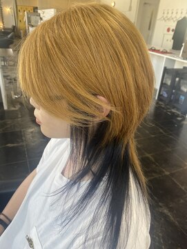 ストレートパーマ専門店 ビタミナポストマン dark navyウルフ