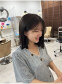 透明感カラー&外ハネボブ