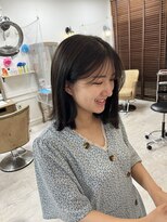 クレス 本川越店 透明感カラー&外ハネボブ