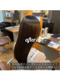 [髪質改善]ノンダメージストレート+超高濃度水素ケア+シルクtr