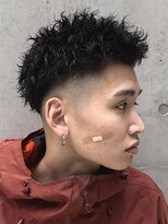 フィフス(fifth) ツイストスパイラルパーマフェードスパイキーショート刈り上げ