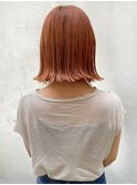 切りっぱなしボブxサマーオレンジ【池袋/20代/30代/40代】