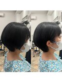 【縮毛矯正・ショート】可愛らしい耳掛けマッシュショート