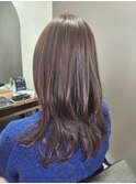 白髪ぼかしハイライト×ミディアムレイヤー