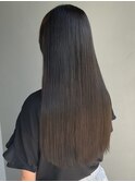 髪質改善 美髪ストレート 黒髪ロング 縮毛矯正 うるつや