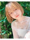 丸みショートボブ/ハイトーン前髪あり髪質改善◎20代～50代