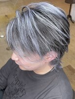 ブレイズヘアー(BLAZEhair) 【メンズに人気】ホワイトバレイヤージュ×ブリーチ2回