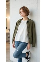 コートフィールエー(CO_T feel.a)&nbsp;オフィスにも映える知的な前下がり抜け感ショートボブ