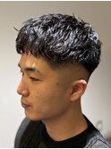 リバースセンターパート/ニュアンスパーマ/ダウンバング/瀬田