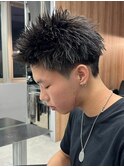 スパイキーショート/アップバング/ツーブロック/メンズ