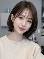 トリッカ シブヤ(TRICCA SHIBUYA) 小顔レイヤーボブ/韓国風/前髪あり/シースルーバング/艶髪