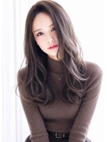 ルーヴル 西宮北口(Louvre)&nbsp;グレーベージュ・かきあげバング・レイヤーロング・髪質改善
