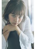 フォギーベージュ×内巻きカールボブ